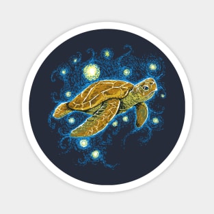 Starry Night Turtle Magnet